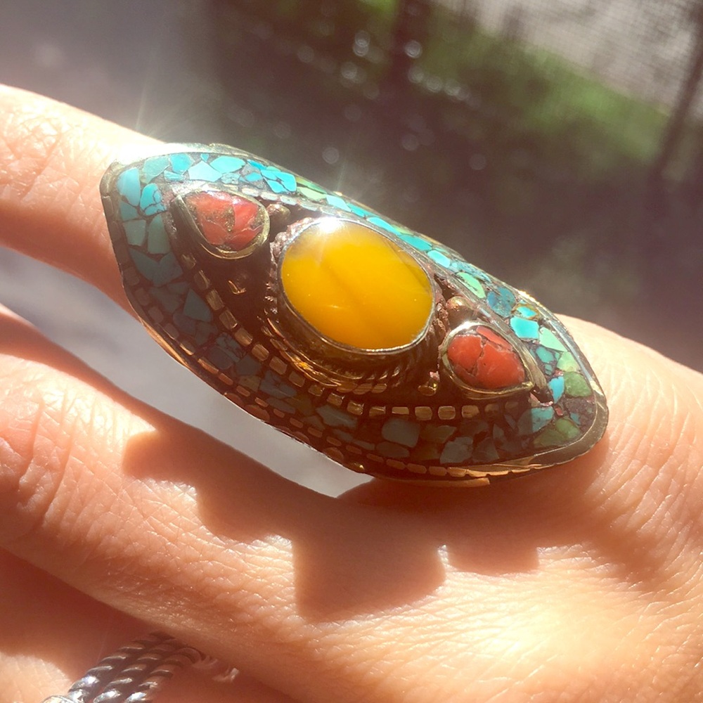 Stunning Unique Stone Ring